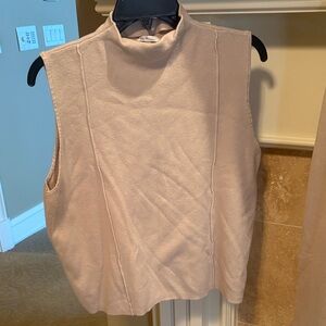 Sleeveless Cowl Neck Sweater - Cream